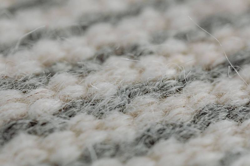 Wool rug texture close up