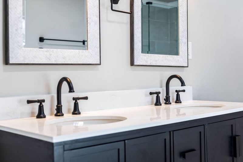 Bathroom with two new sinks