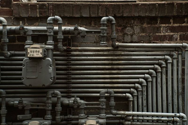 Pipes under a sink